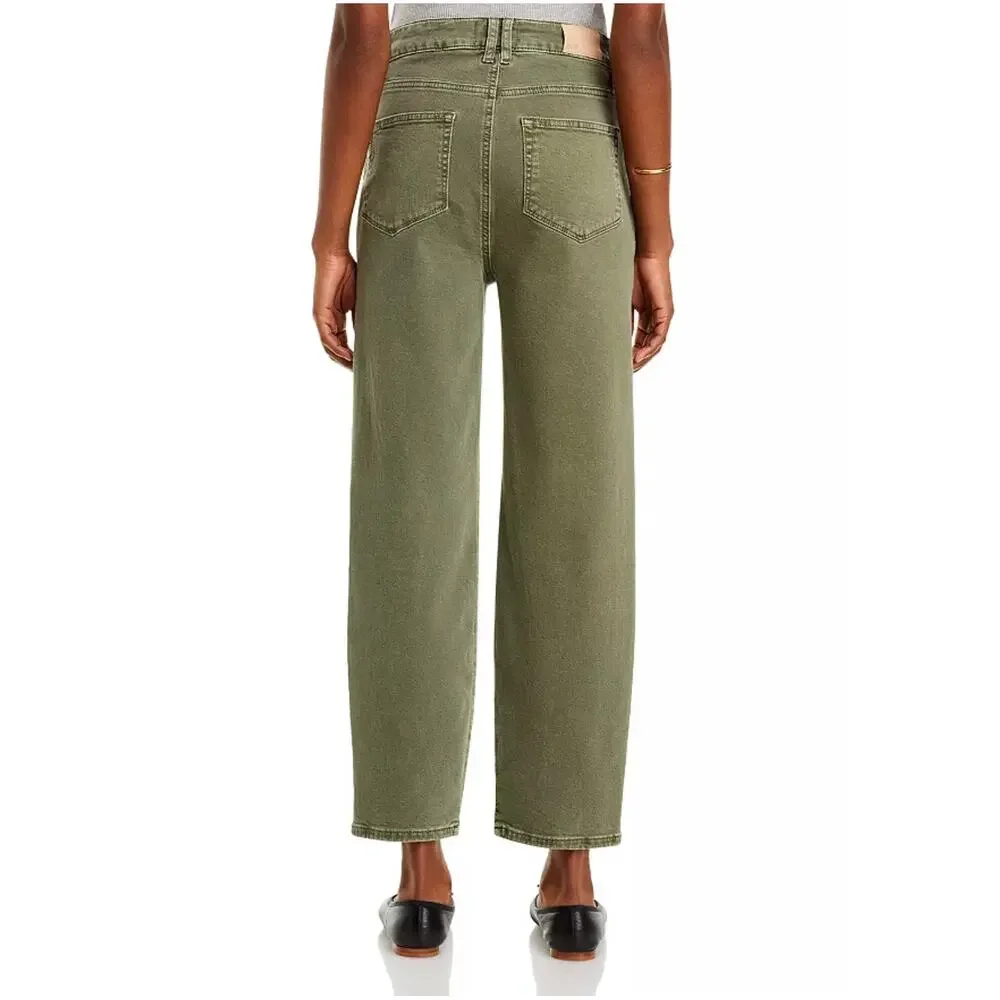 PAIGE DENIM NWT Alexis Cargo Barrel Leg Pant in Vintage Ivy Green // 25 - Picture 2 of 13